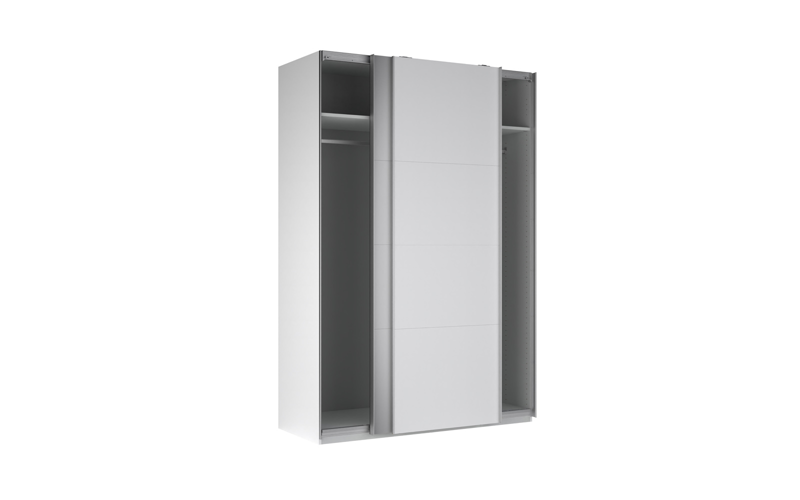 Billede af STOCK 148 cm garderobeskab med skydelåge