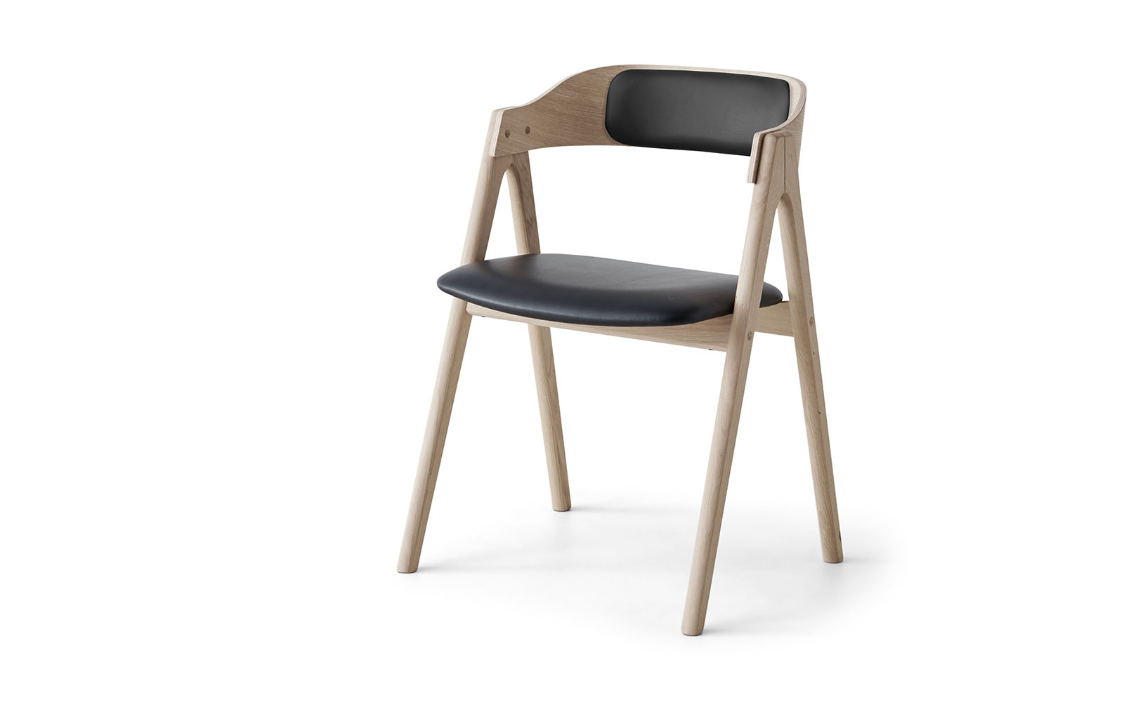 Findahl Mette spisebordsstol eg og sort læder