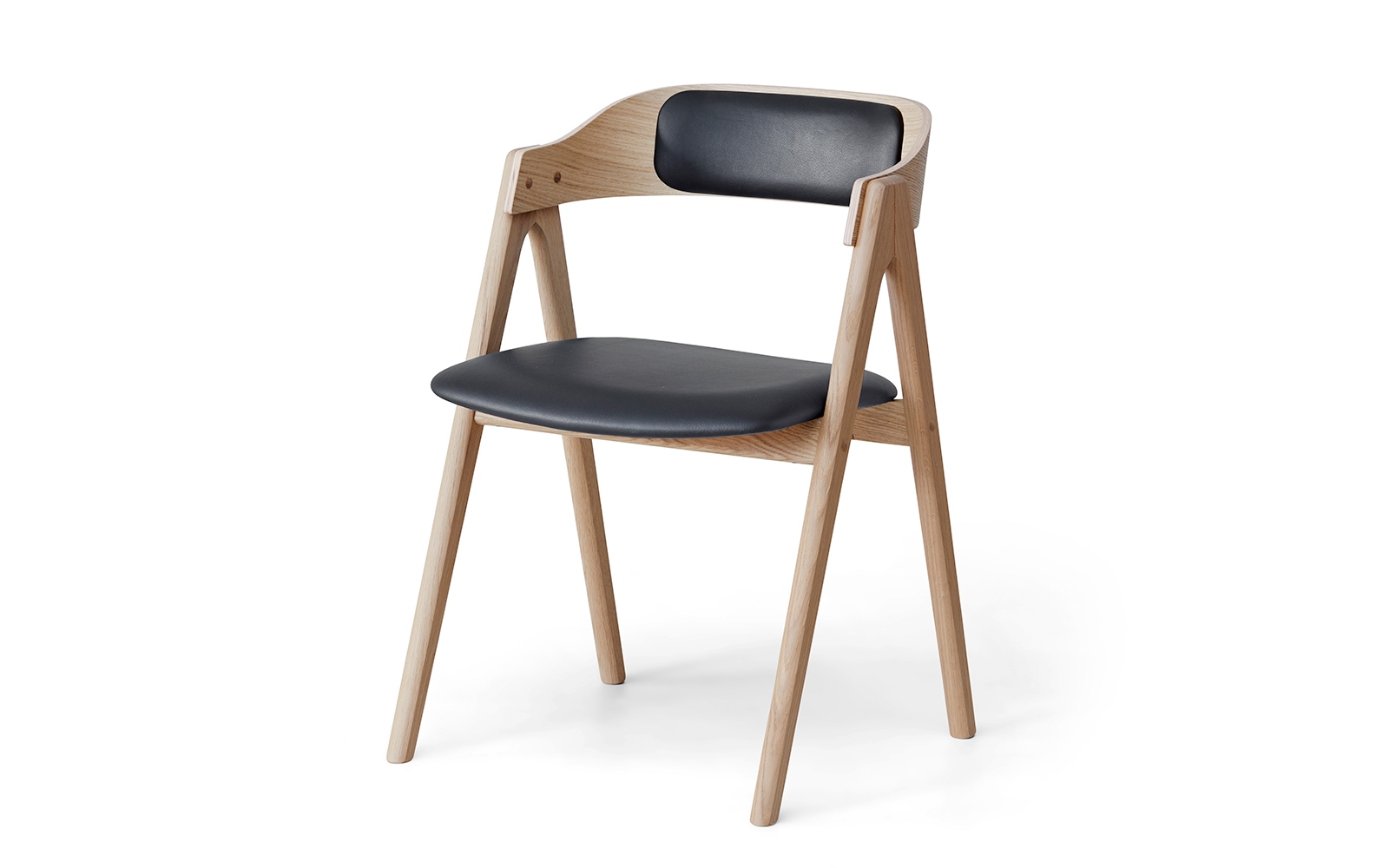 Findahl Mette spisebordsstol eg og sort læder